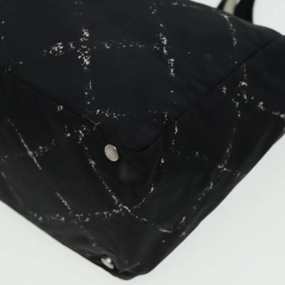 CHANEL Travel line Tote Bag Nylon Black CC Auth 81866 - Picture 11 of 16